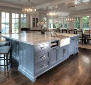 Farmhouse sink and functional storage